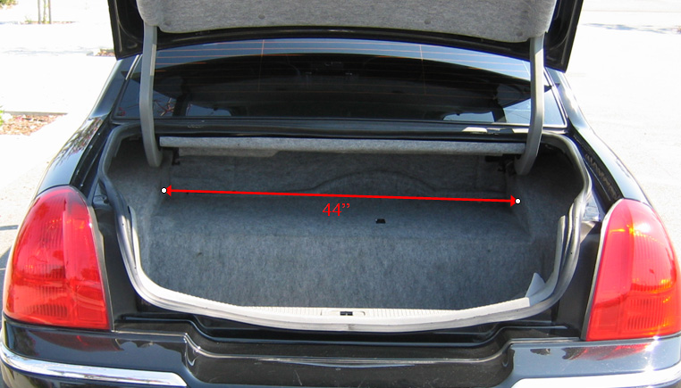 Luggage E South Bay Sedan Limo Service San Jose Ca Lincoln Town Car Trunk Width