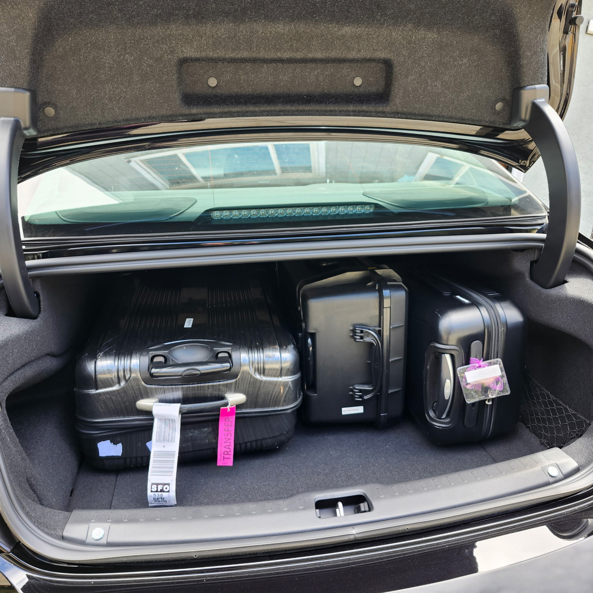 Black Volvo S90 Trunk